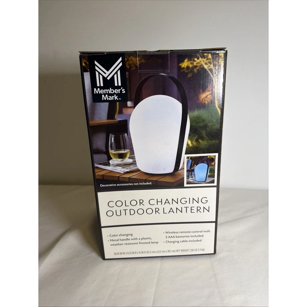 Member's Mark Color Changing Outdoor Lantern - Portable, Waterproof, Lightweight